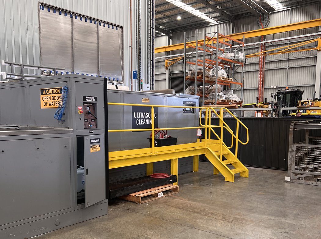 Misonics EVS 7000-PL installed on a heavy plant workshop floor