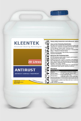 Anti-Rust post-clean rust preventative, 20 litre