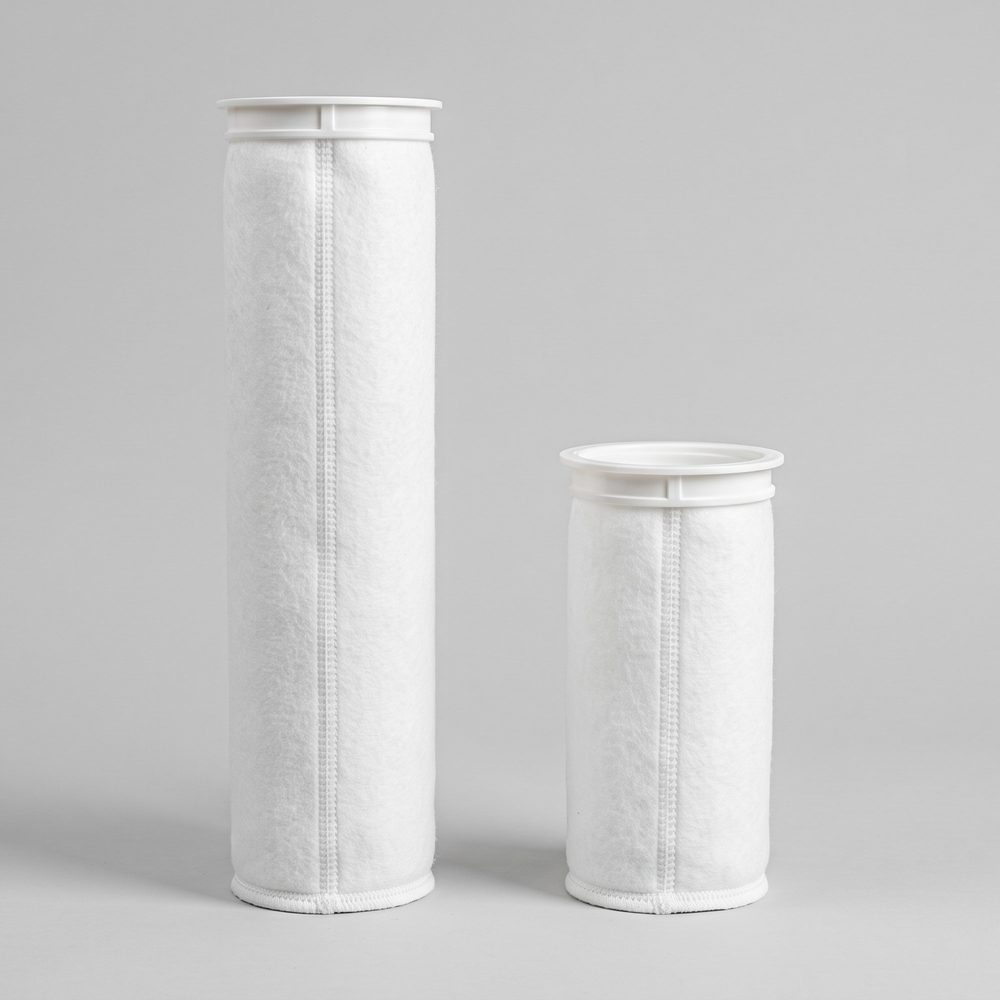 Polypropylene felt liquid filter bags, size 1 and size 2