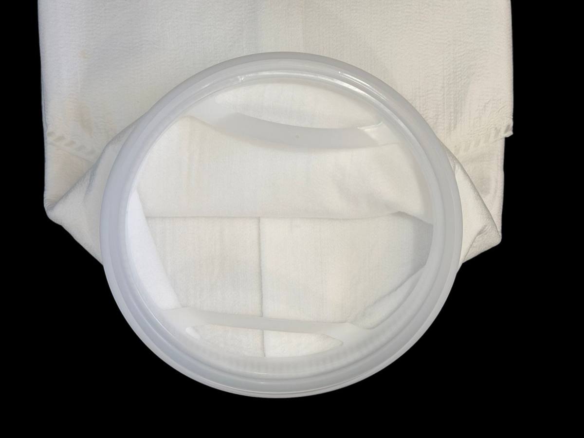 Polyester mesh filter bag mouth and collar