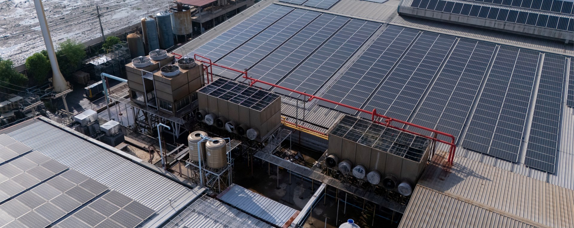 Rooftop cooling towers and heat-rejection plant