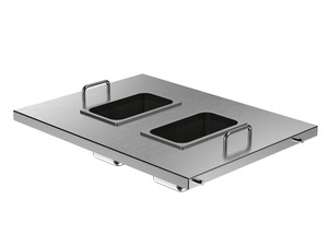 Misonics MSX 140 industrial ultrasonic cleaner — Twin pan insert