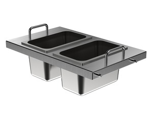Misonics MSX 50 industrial ultrasonic cleaner — Twin pan insert