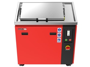 Misonics MSX 70 industrial ultrasonic cleaner — Lid closed — three-quarter view