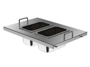 Misonics MSX 70 industrial ultrasonic cleaner — Twin pan insert