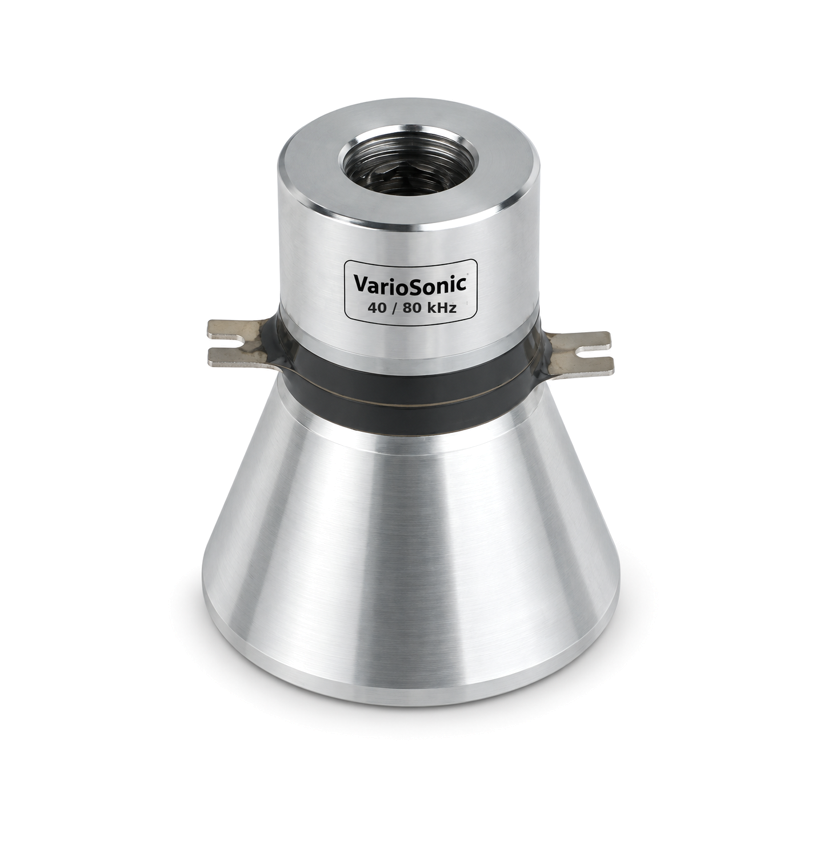 Dual-frequency 40/80 kHz BLT ultrasonic transducer element