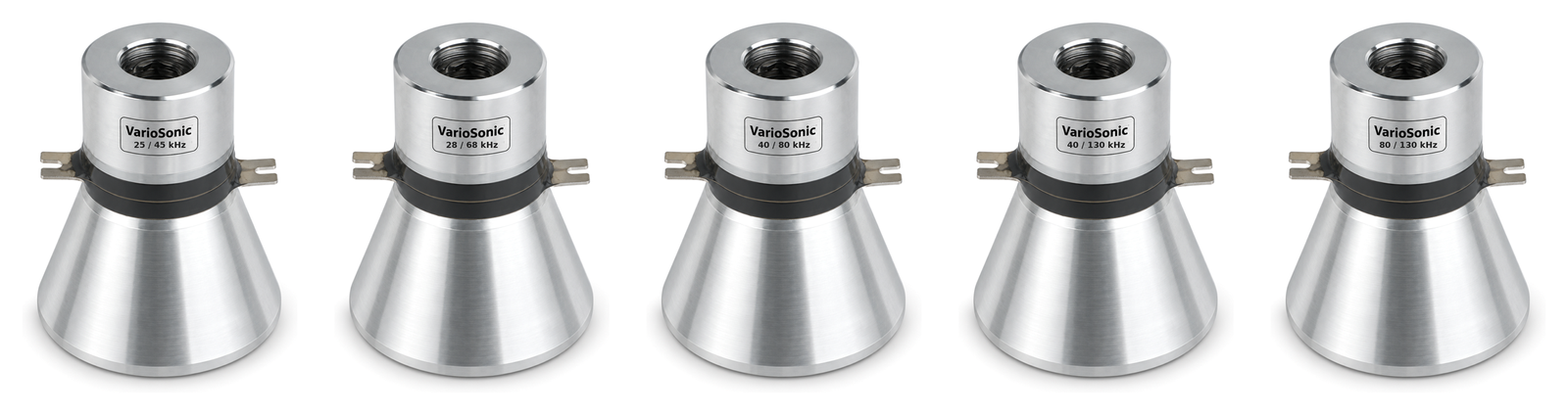 The Misonics VarioSonic dual-frequency transducer range