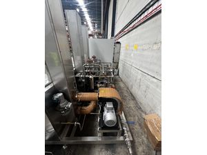 Misonics SonoLine automated ultrasonic cleaning line — Behind the line — blower, ducting and pipework
