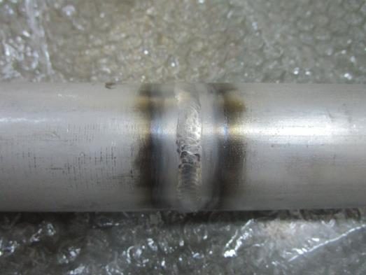 Stainless steel weld after cleaning and passivation