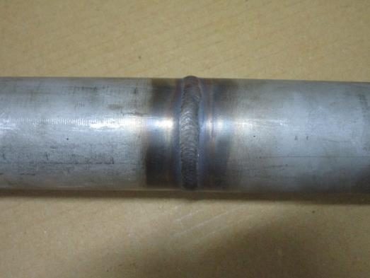 Stainless steel weld before cleaning