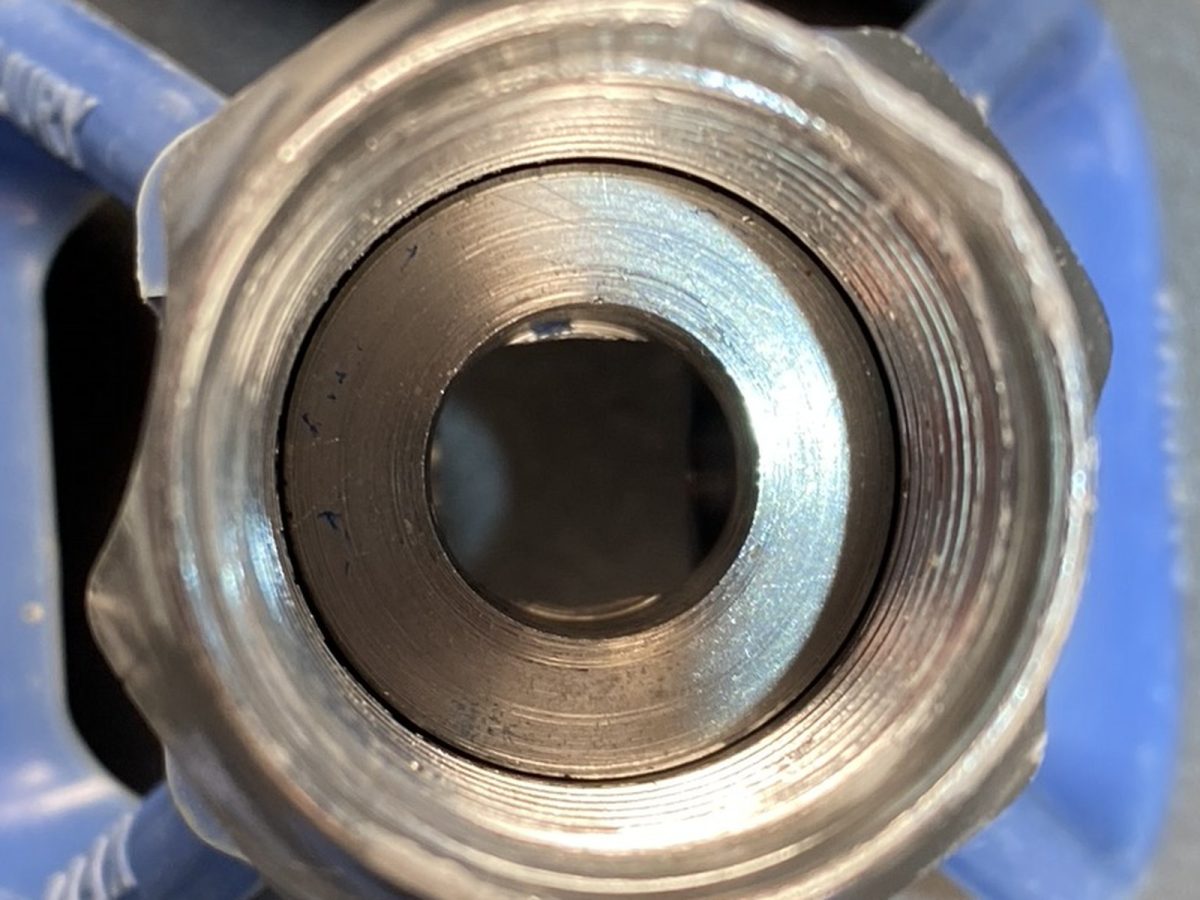 The same seat bore clear and sealing again